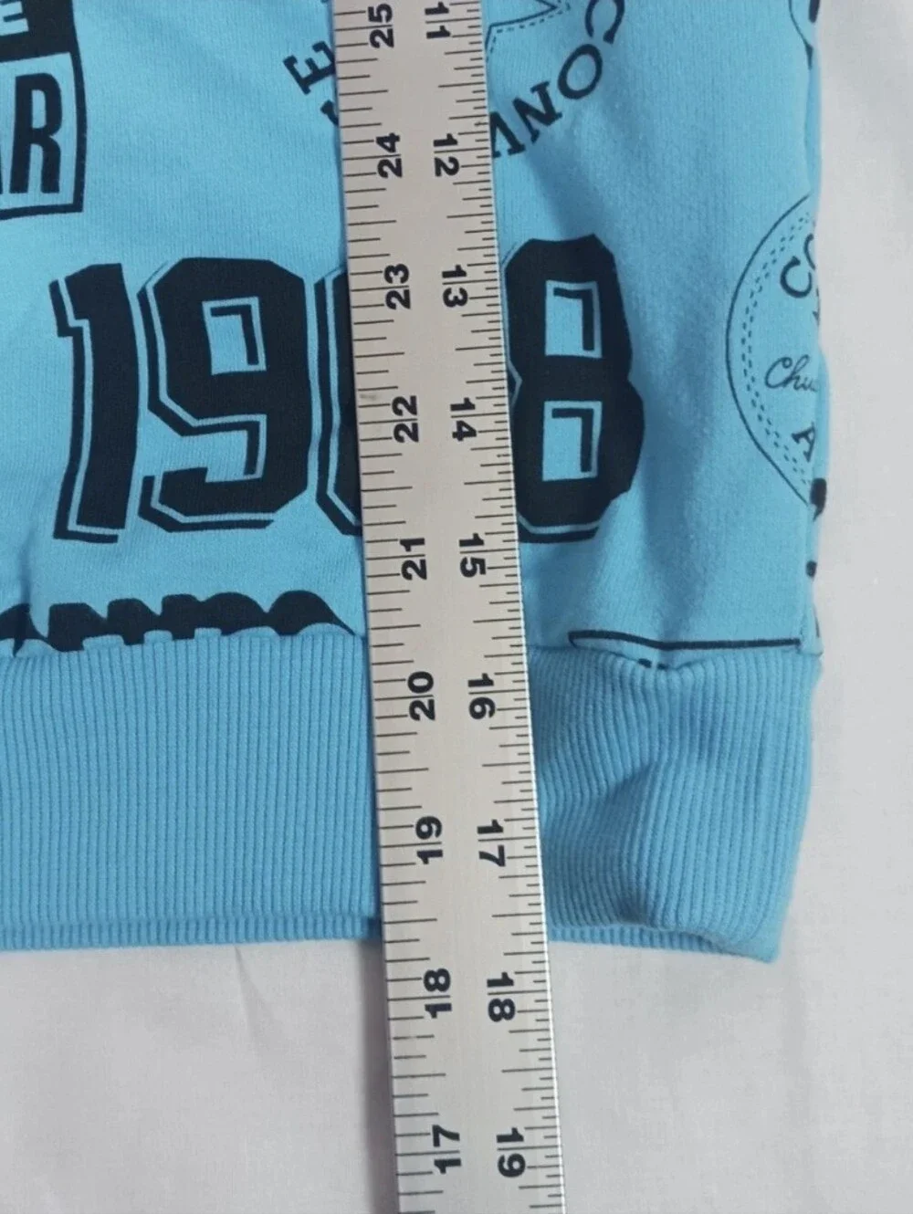 Converse Chuck Taylor Child's Sz 5(S) 4-5 Yrs All-Over Print Hoodie, Blue